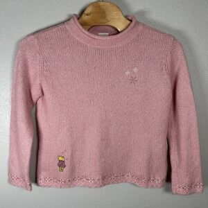 Vintage Disney Store Size XL Winnie The Pooh Snowflake Beaded Wool Blend Sweater